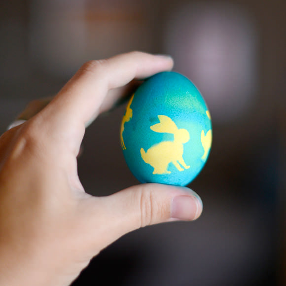 Decorating Easter Eggs With Sticker Silhouettes