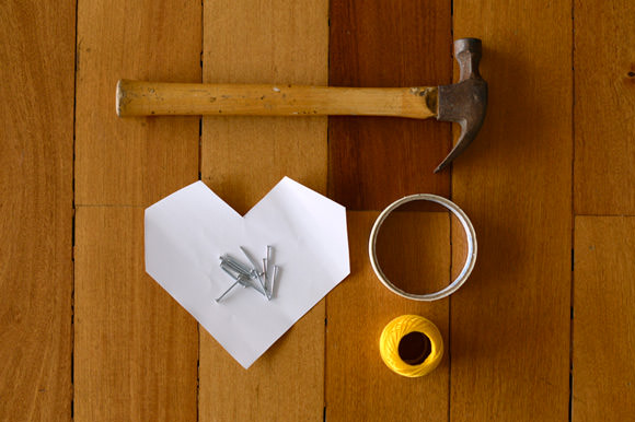 DIY Threaded Heart Wall Art