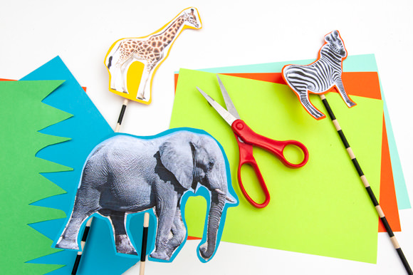 DIY Safari Animal Puppets