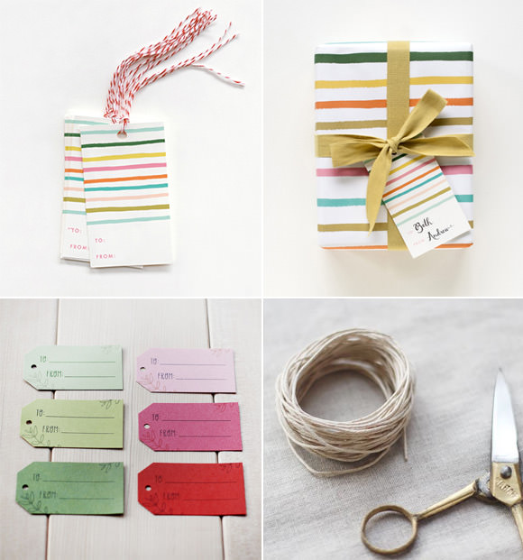 Handmade gift tags and natural twine
