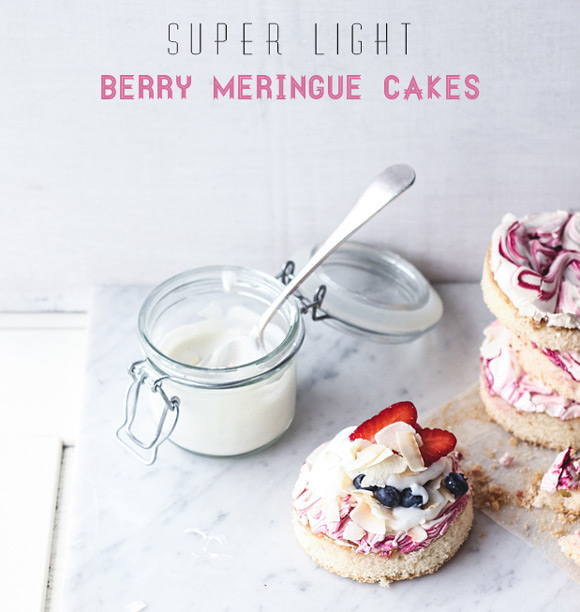 Super Light Berry Meringue Cakes Recipe