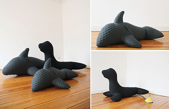 Home Zoo Covers, a collection of slip covers for plastic inflatable beach animals