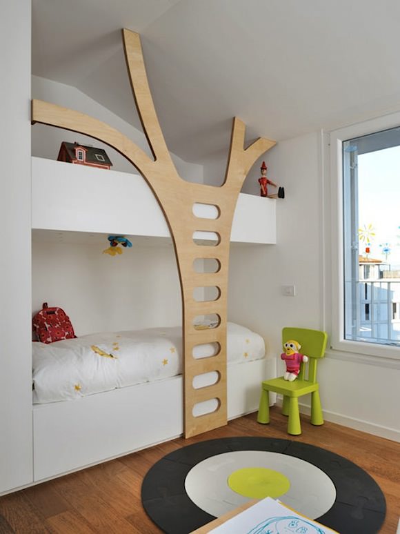 built-in bunk beds