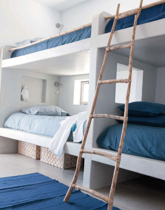 built-in bunk beds for four kids