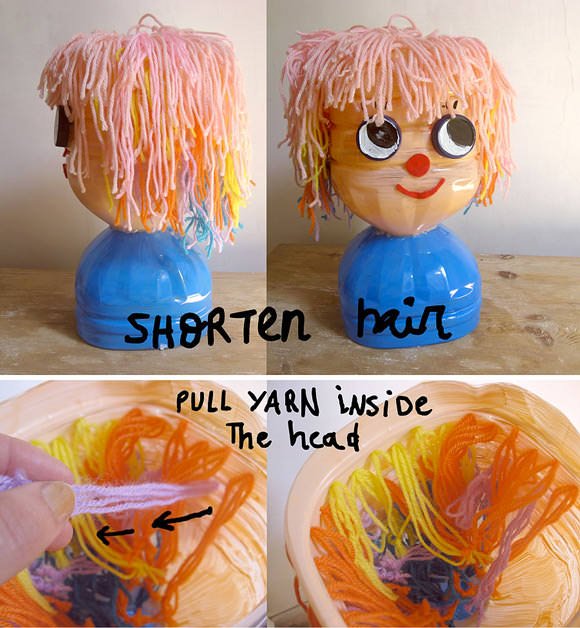 DIY Recycled Bottle Hair Styling Doll Tutorial (with growing hair!)