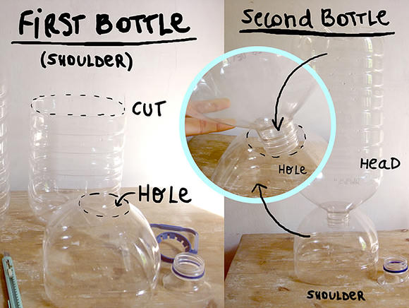 DIY Recycled Bottle Hair Styling Doll Tutorial (with growing hair!)
