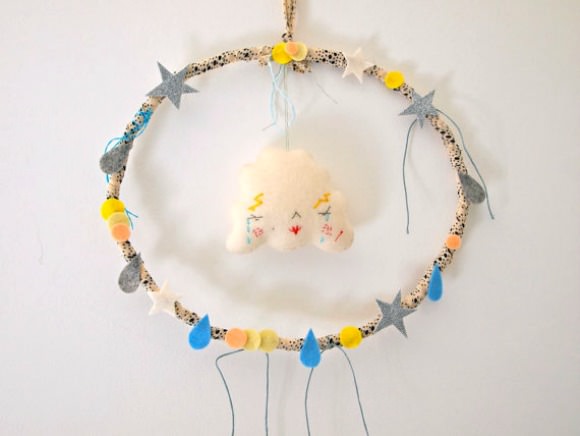 Felt Cloud Wreath for Kids