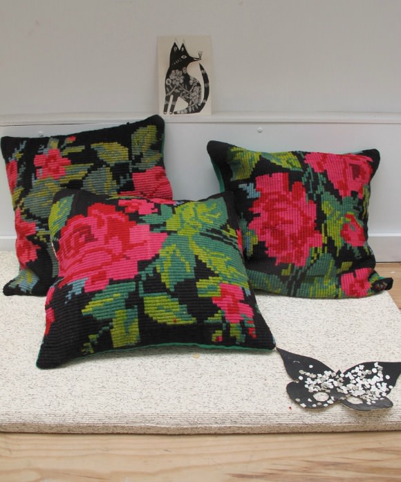 Romanian Flower Cushions from Les Petits Bohèmes