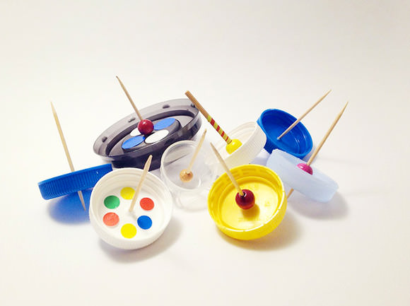 DIY Lollipop Spinning Tops