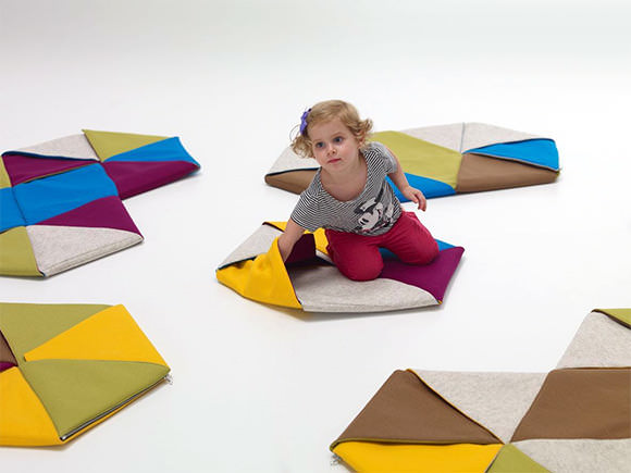 Origami-inspired Zip Rugs by Mut Design Studio