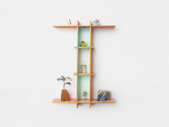 Alphabet Frames - great shelves for a kid's room (via bloesem kids)