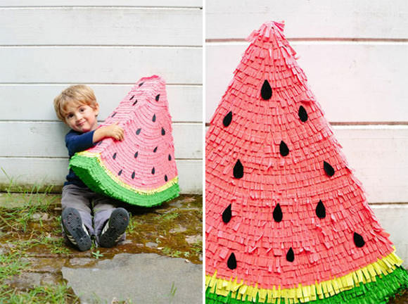 DIY Watermelon Piñata by Oh Happy Day!