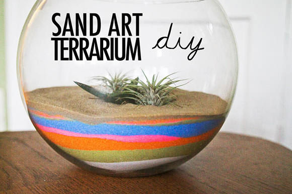 DIY Sand Art Terrarium via Kelly Christine