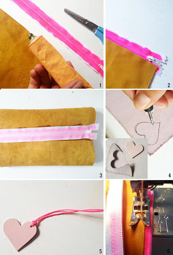 DIY Summer Love Zipper Pouch