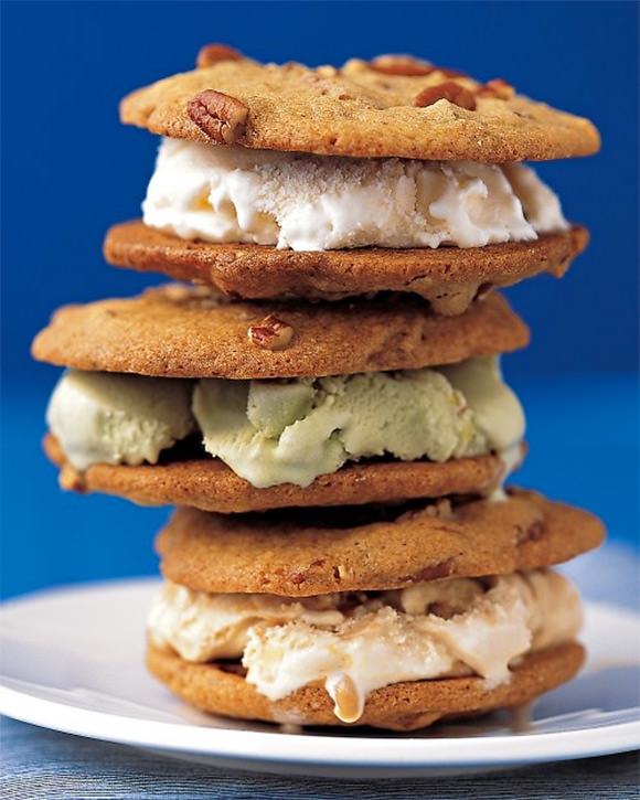 Pecan Cookie Ice Cream Sandwich Recipe