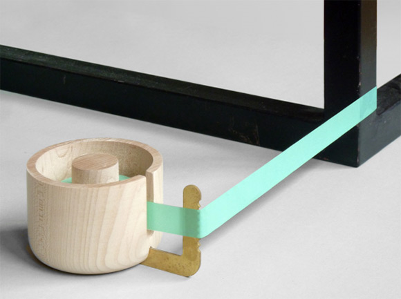 Tape Dispenser w/ Brass Arm from Present & Correct