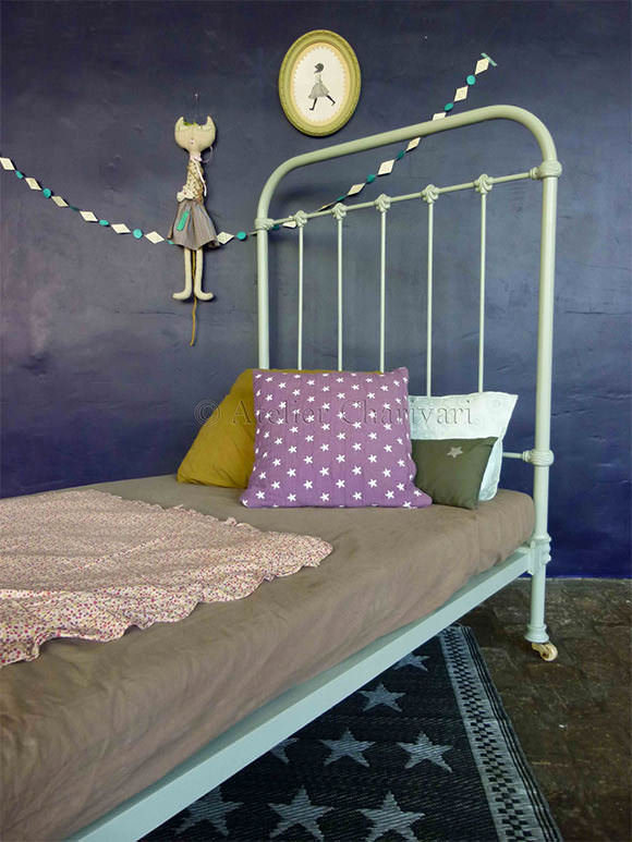 French Vintage for Kids' Rooms: Antique Iron Bed