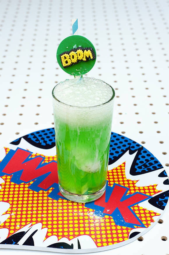 Super Science Party Drinks for Kids: Exploding Super Hero Slammer