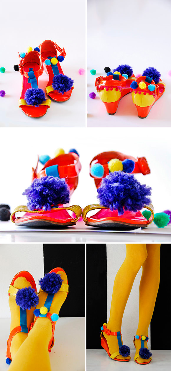 DIY Pom-Pom Sandals