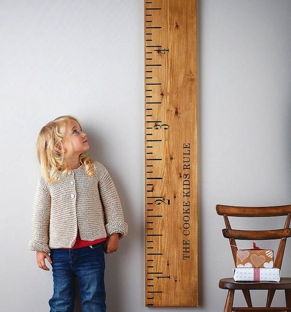 Wooden Ruler Measuring Chart