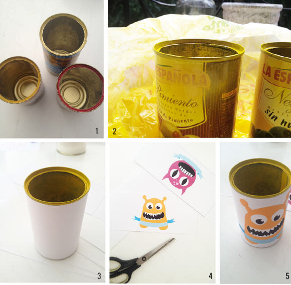 Monster Tin Can Place Card Printables