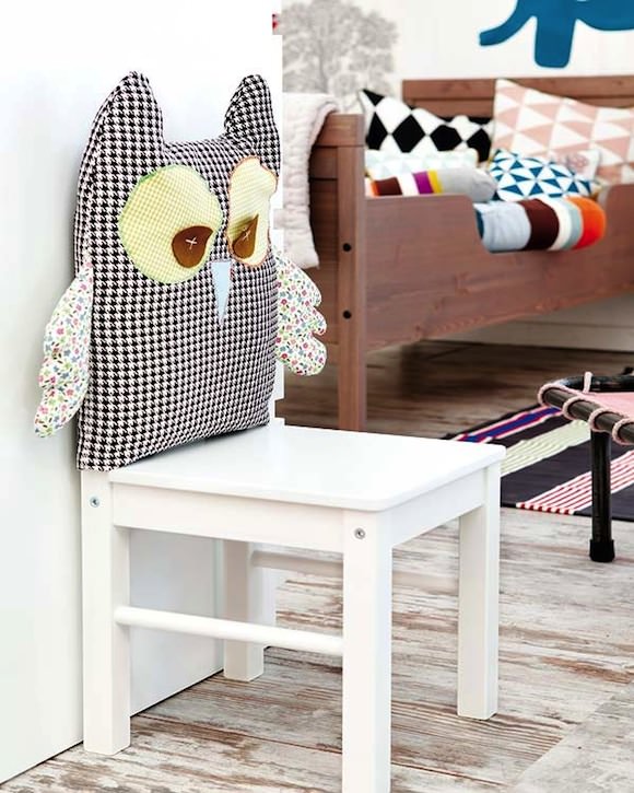 IKEA Hacks for Kids' Rooms: LÄTT chair set updated into a fun owl chair