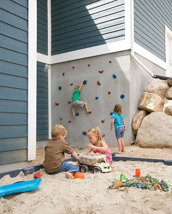 DIY Outdoor Climbing Wall for Kids