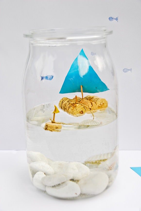 DIY Cork Sailboat Aquarium