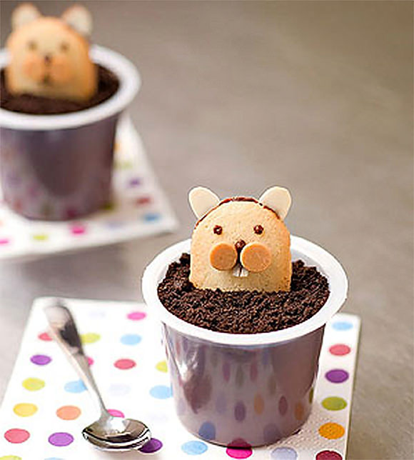 Woodland Pudding Cups for Kids via FamilyFun Magazine