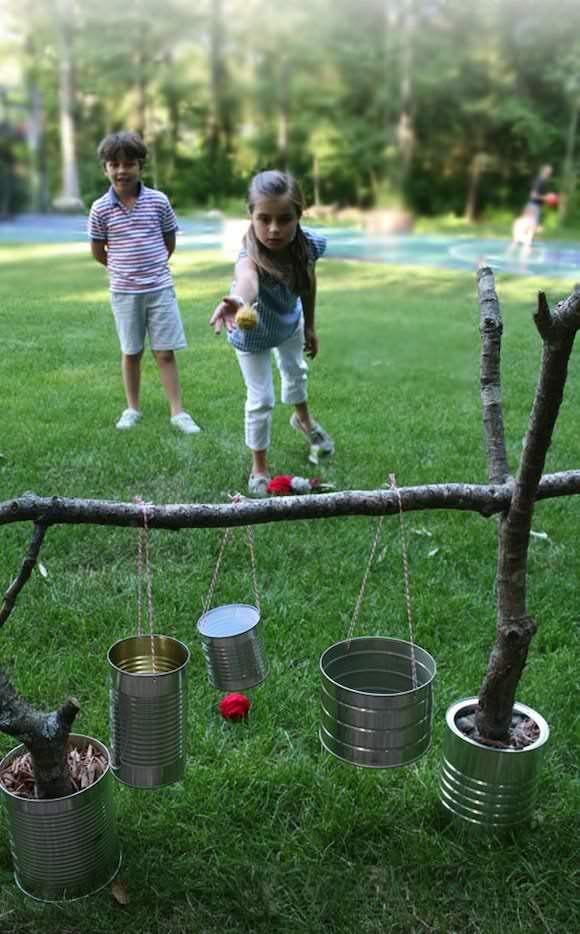 DIY Backyard Tiki Toss Game for Kids