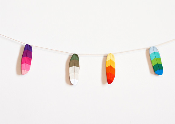 Patchwork Feather Garland from Made by Mosey