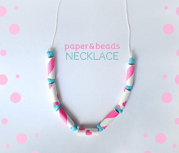 DIY Paper & Beads Necklace via Kollabora