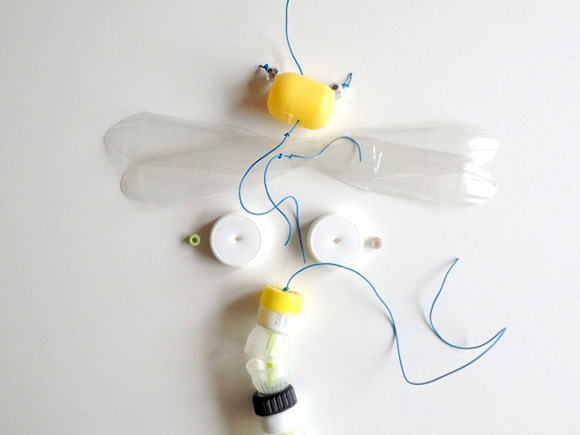 DIY Recycled Bottle Cap Dragonfly