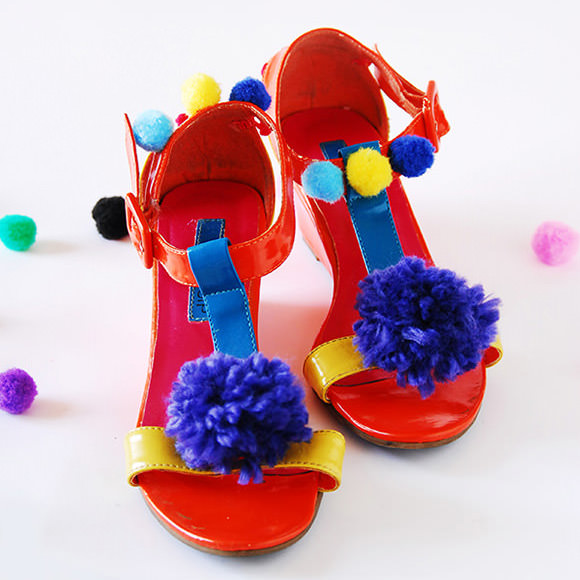 DIY Pom-Pom Sandals