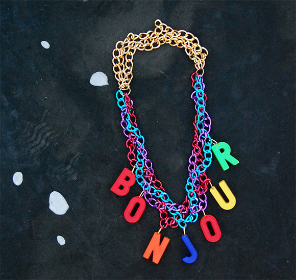 DIY Back To School Alphabet Necklace