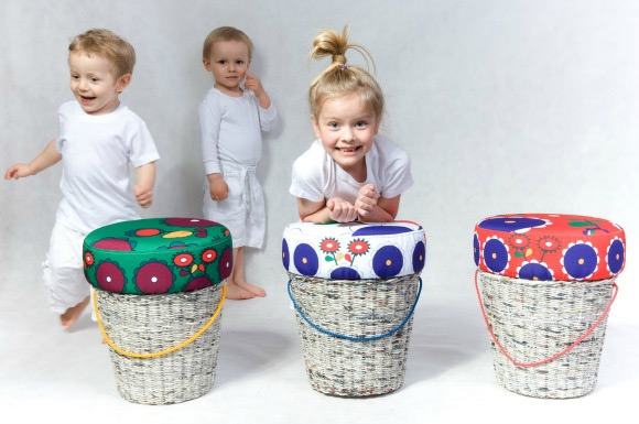 Pleciak Toy Storage Stool for Kids by Protein Design