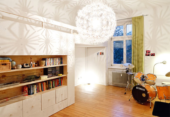 custom built-in loft bed for kids with secret passages, trap doors, and hideaways