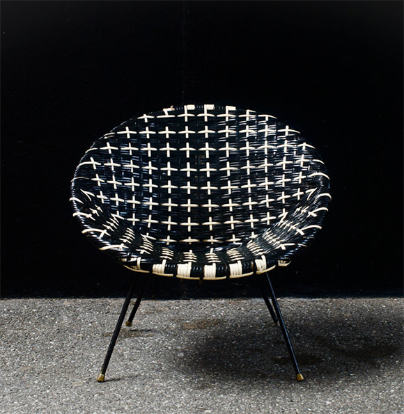 Vintage Lloyd Loom Bucket Weave Chair for Kids