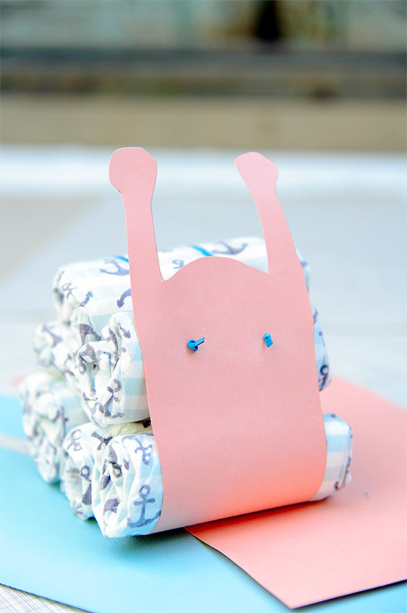 DIY Diaper Snails - a fun take on the traditional diaper cake for your next baby shower!