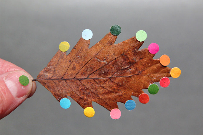 DIY Leaf art by Sabine Timm