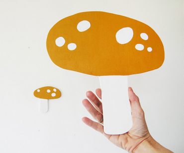Yellow Mushrooms (via herman marie on etsy) - perfect wall art for a kid's room