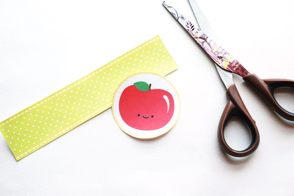 DIY Happy Apple Printable Napkin Rings for Kids