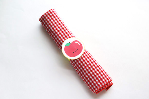 DIY Happy Apple Printable Napkin Rings for Kids