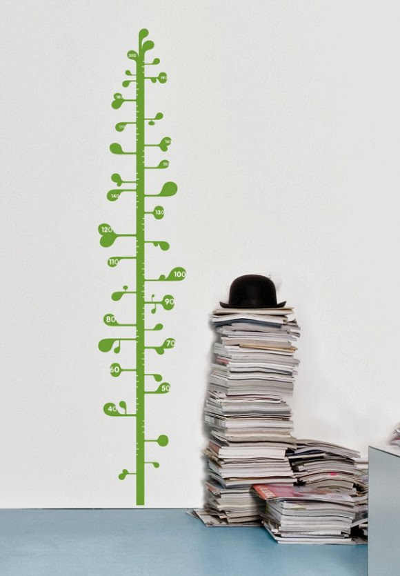 Measuring Plant Growth Chart Decal - perfect for the kid's room or nursery!