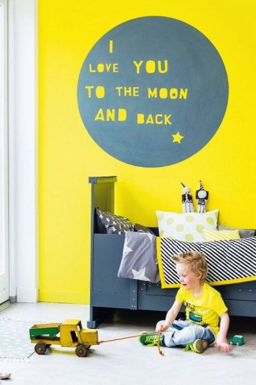 Canary Yellow Wall For Kids Room