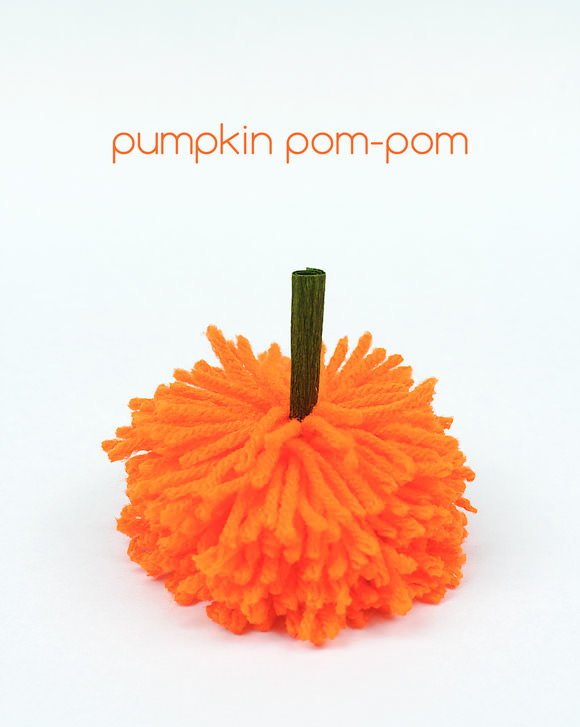 24 PC Pumpkin Pom-Poms