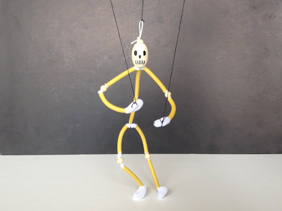 DIY Halloween Skeleton Puppet