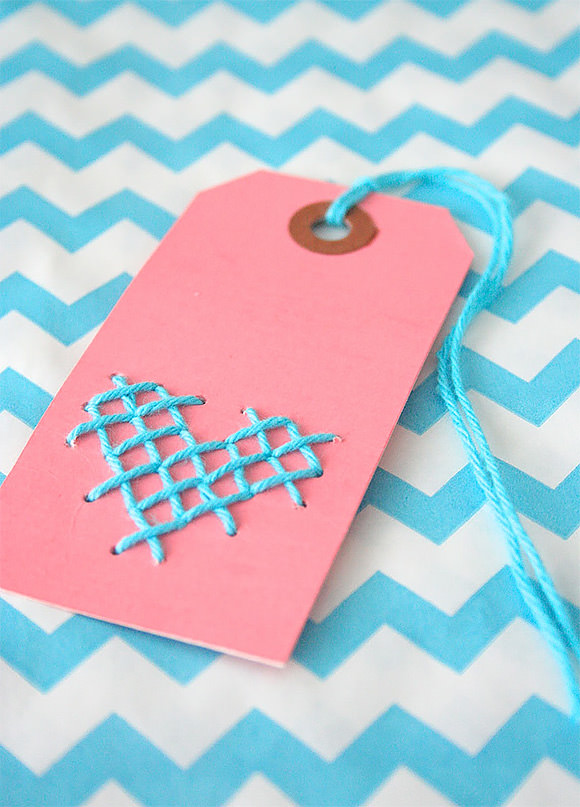 DIY Cross-Stitch Gift Tag