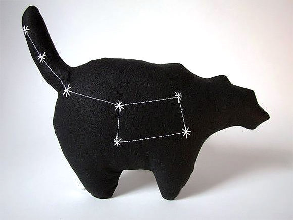 Ursa Minor Constellation Bear via etsy (hand-embroidered stars glow in the dark!)