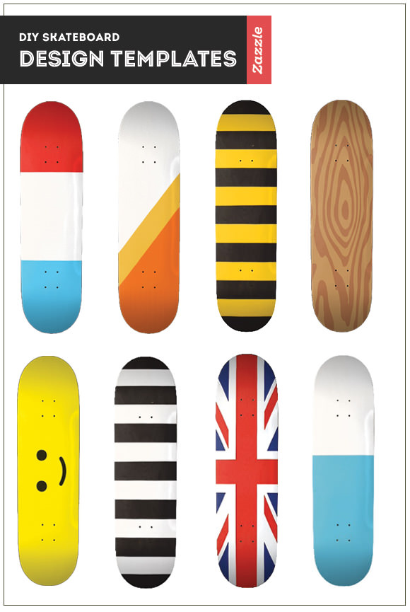 Zazzle Holiday Ideas: DIY Skateboard Design Templates